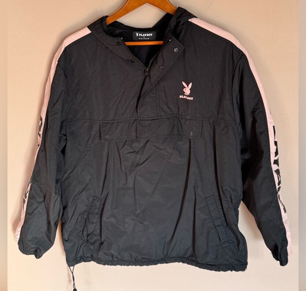 Playboy 1/4 zip Pullover by PAC Sun Large